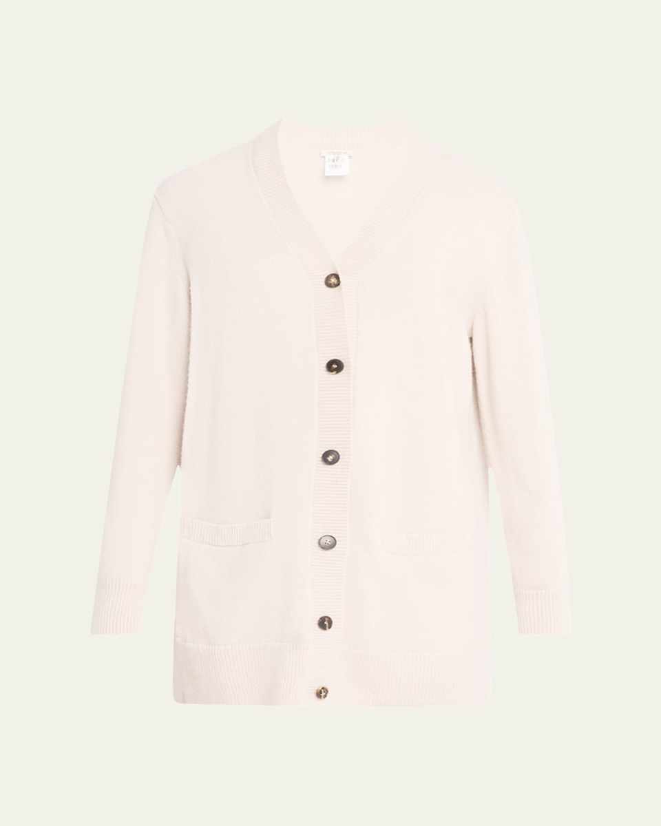 Button-Down Wool-Cashmere Cardigan